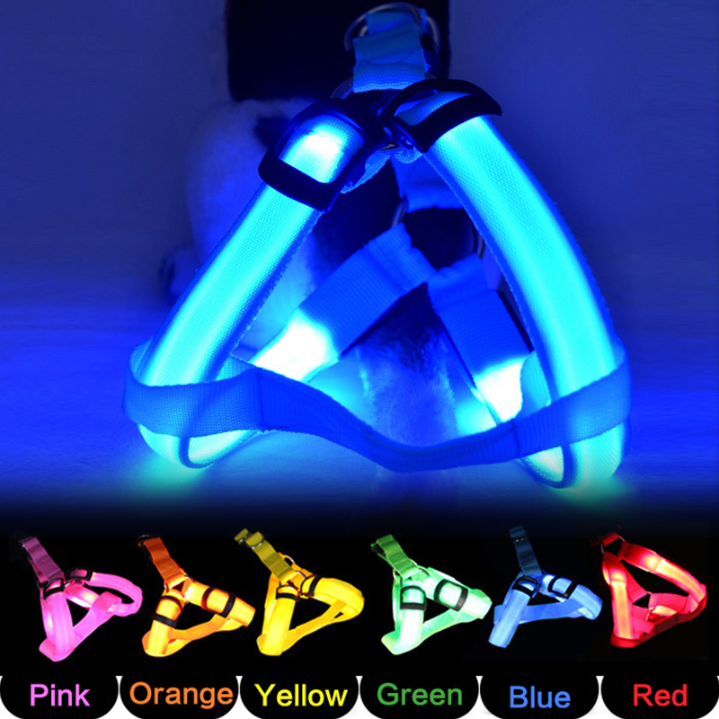 No Pull Dog Harness - Adjustable LED Dog Harness No Pull