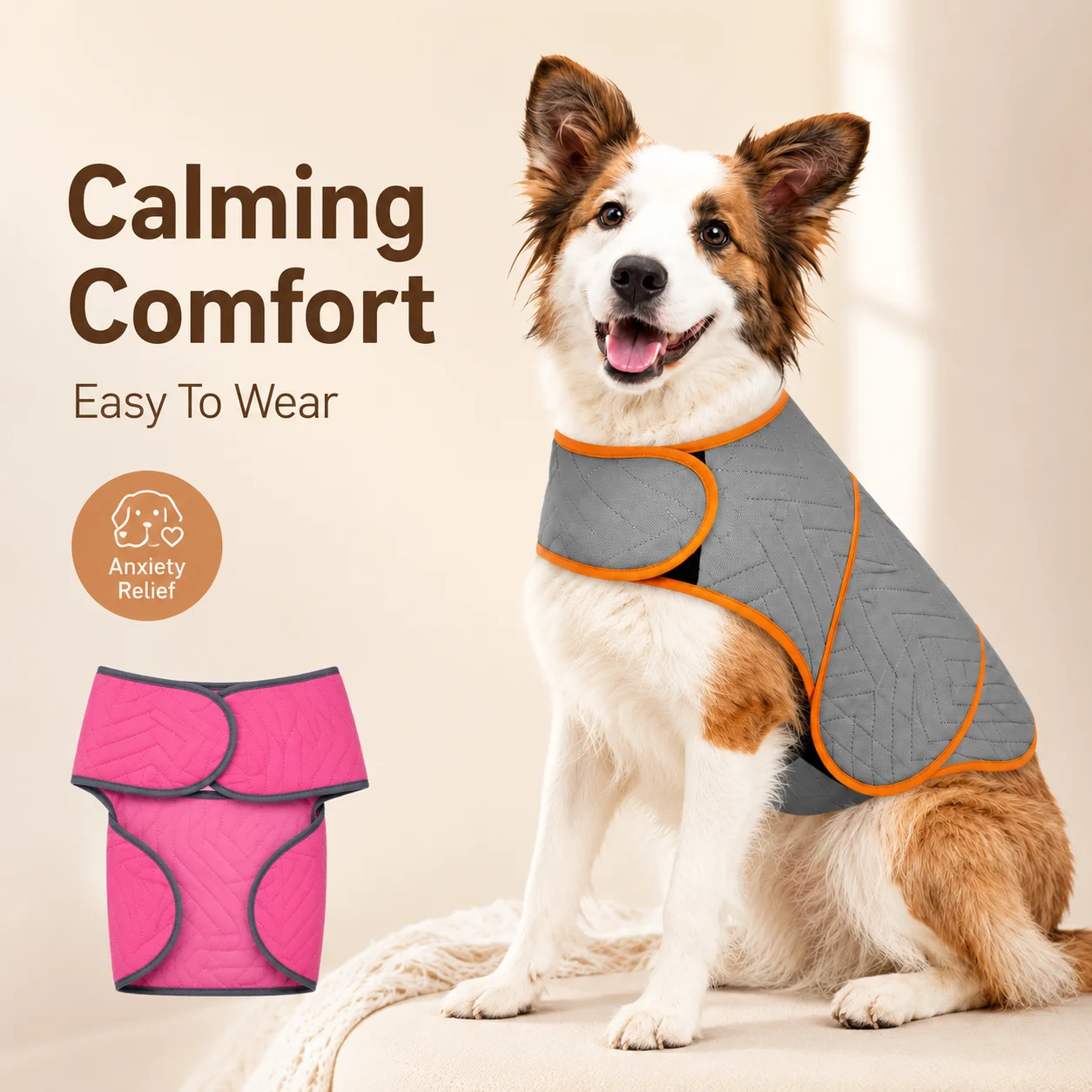 Adjustable Dog Calming Vest Ge - Dog Anxiety Vest review and price